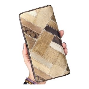 Mixed Material Coach  Wallet